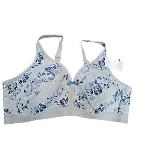 Cacique Gray and Purple Floral Bra Womens NEW Size 42C